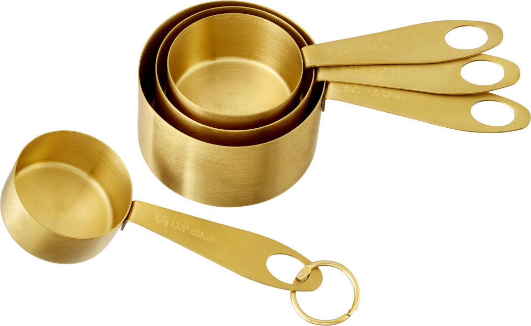 The Container Store Stainless Measuring Cups Gold Set of 4