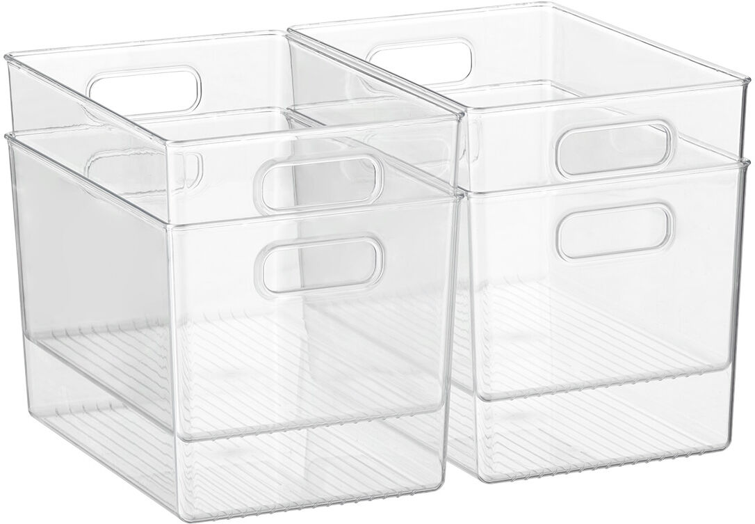 The Container Store Case of 4 Linus Medium Kitchen Bin Clear