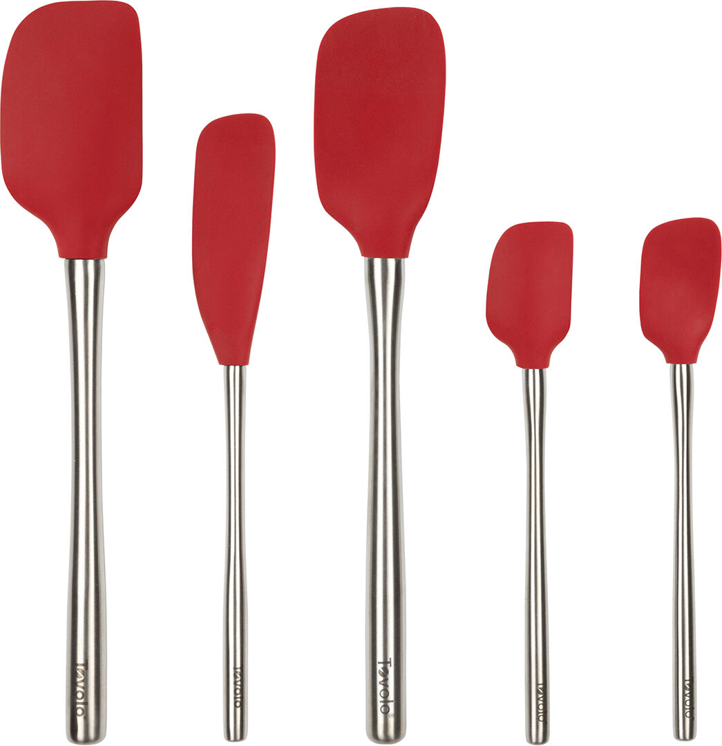 Tovolo Stainless Steel Spatula Set Cayenne Pkg/5