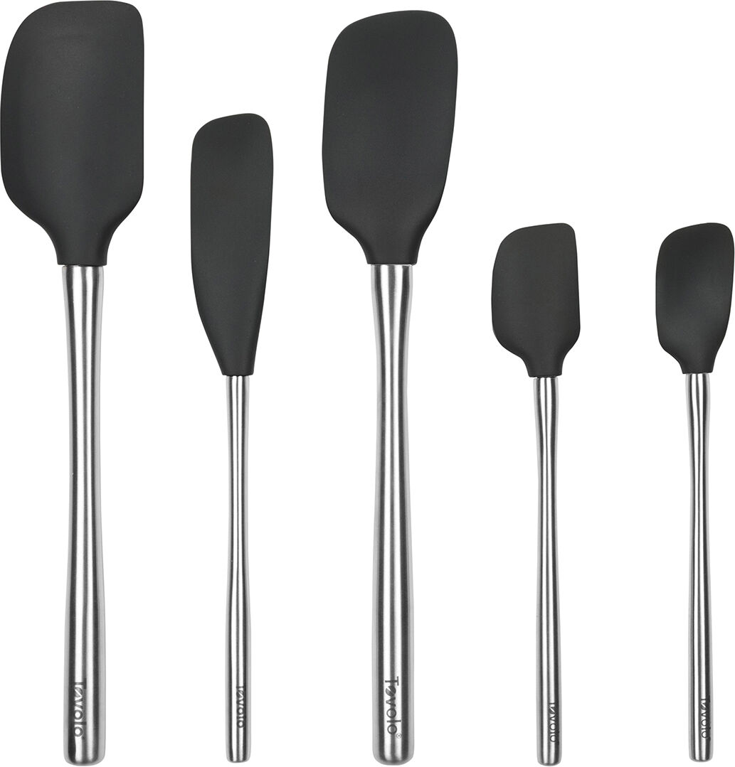 Tovolo Stainless Steel Spatula Set Black Pkg/5