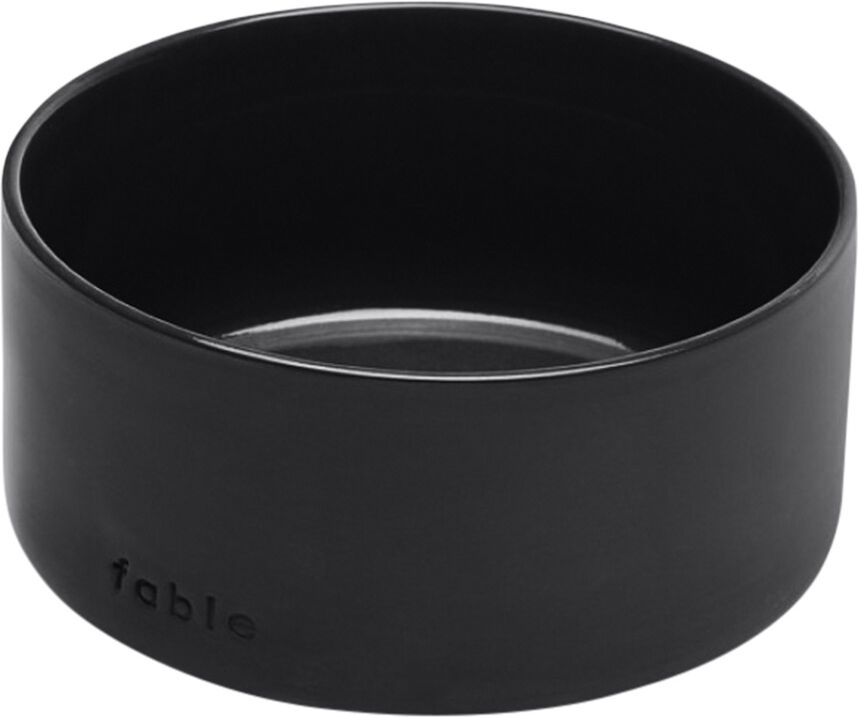 Fable Pets Medium/Large Ceramic Pet Bowl Matte Black