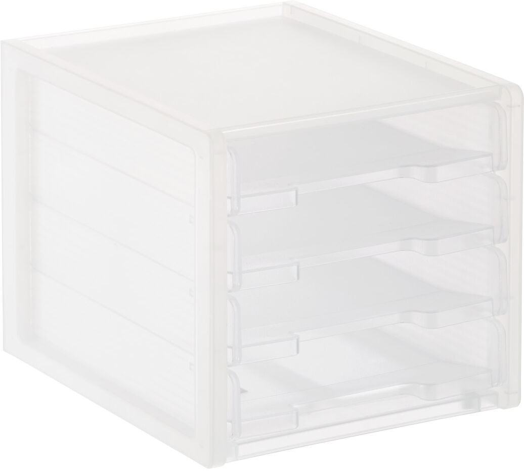 The Container Store 4-Tray Shimo Gliding Paper Sorter Translucent