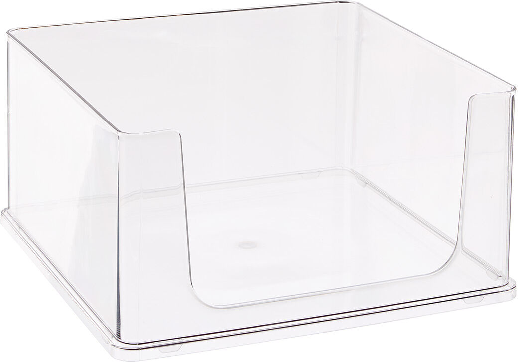 The Container Store Wide Manhattan Open-Front Bin Clear