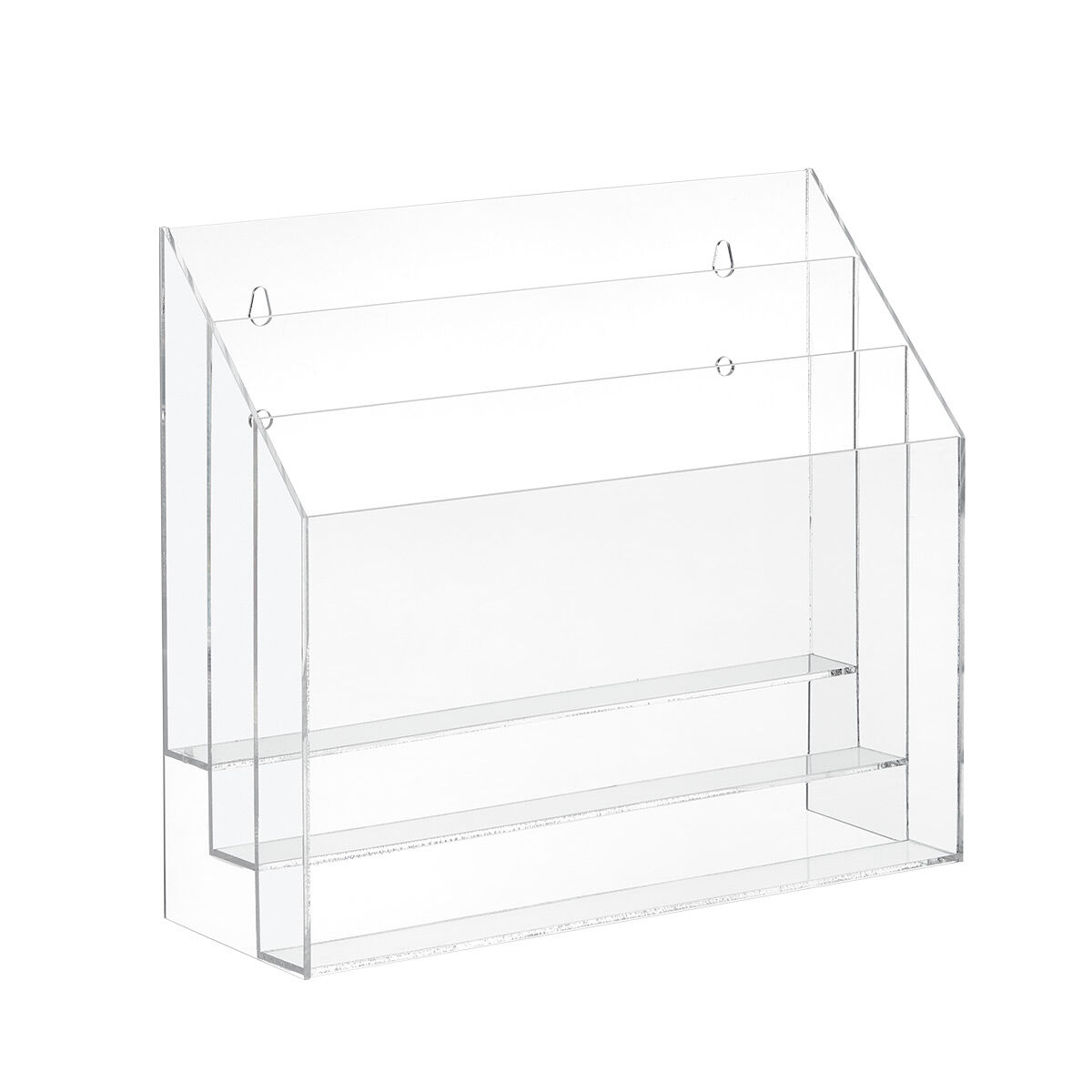 The Container Store Luxe 3-Section Acrylic Tiered Paper Sorter