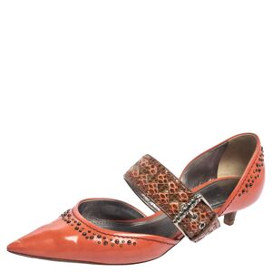 Bottega Veneta Coral Leather And Ayers Dahlia Chenille D'orsay Pumps Size 37  - Gender: female