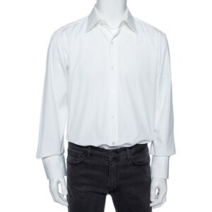 Tom Ford White Cotton Barrel Cuff Poplin Shirt XXL  - Gender: male
