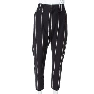 Brunello Cucinelli Black Striped Cotton Tapered Pants M  - Gender: female