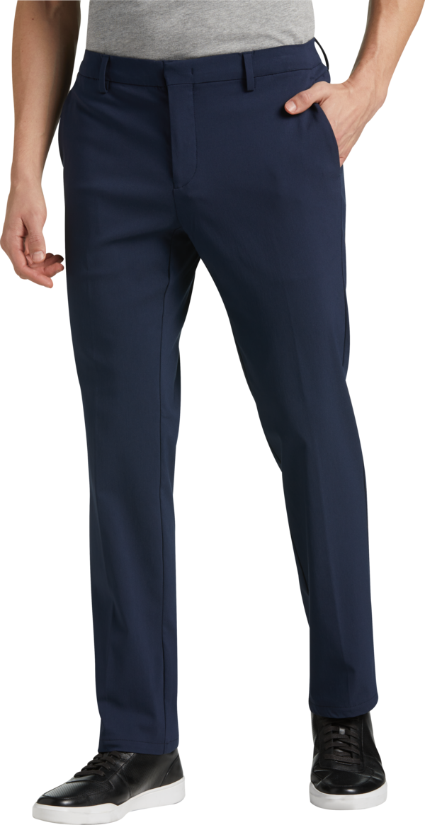 Awearness Kenneth Cole Men's Slim Fit Performance Pants Navy Solid - Size: 33W x 32L - Navy Solid - male