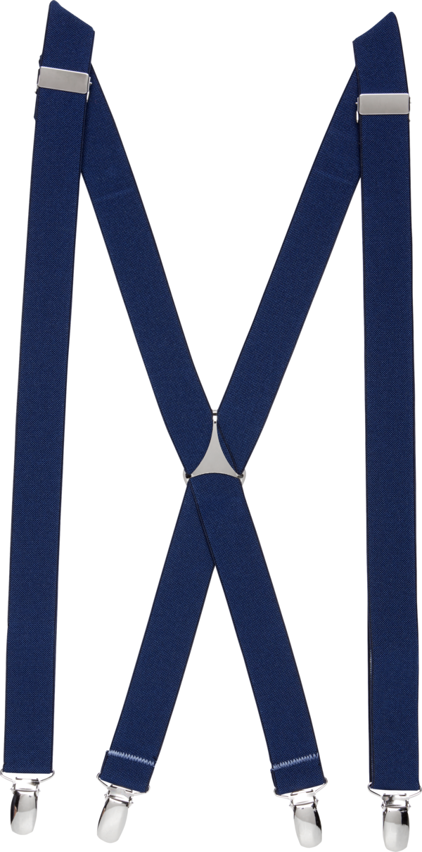 Egara Men's Clip Suspenders Blue - Size: One Size - Blue - male