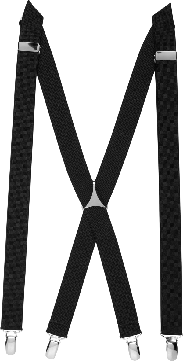 Egara Men's Clip Suspenders Black - Size: One Size - Black - male