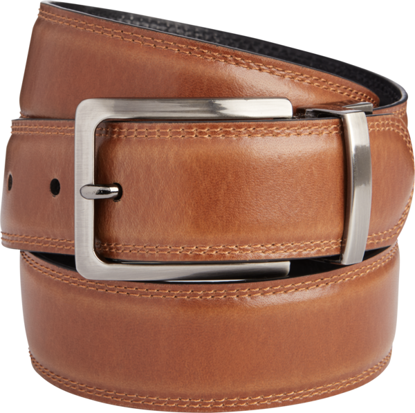 Men's Wearhouse Big & Tall Men's Reversible Leather Belt Black/Brown - Size: 48 Waist - Black/Brown - male