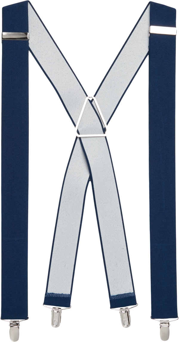 Pronto Uomo Big & Tall Men's 35mm Clip Suspenders Navy - Size: One Size - Only Available at Men's Wearhouse - Navy - male
