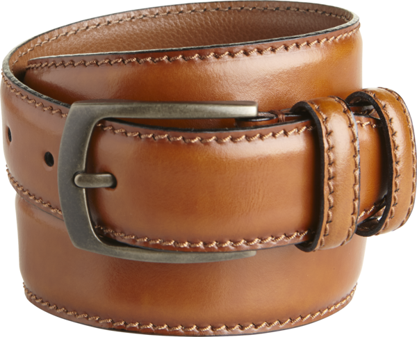 Joseph Abboud Big & Tall Men's Leather Dress Belt Cognac - Size: 54 Waist - Brown - male