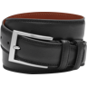 Joseph Abboud Men's Double Loop Leather Belt Black - Size: 32 Waist - Black - male