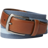 Joseph Abboud Men's Two-Tone Fabric and Leather Belt Navy/Blue - Size: 42 Waist - Navy/Blue - male