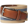 Joseph Abboud Men's Two-Tone Fabric and Leather Belt Tan/Navy - Size: 32 Waist - Tan/Navy - male