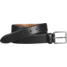 Johnston &Amp; Murphy Johnston & Murphy Men's Feather Edge Leather Belt Black - Size: 44 Waist - Black - male