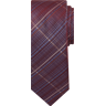 Egara Men's Narrow Matrix Plaid Tie Burgundy - Size: One Size - Dark Red - male