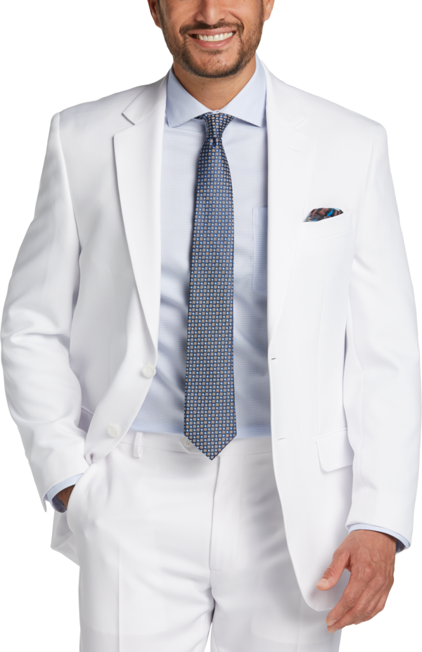 Pronto Uomo Big & Tall Men's Modern Fit Suit Separates Jacket White - Size: 48 Short - Only Available at Men's Wearhouse - White - male