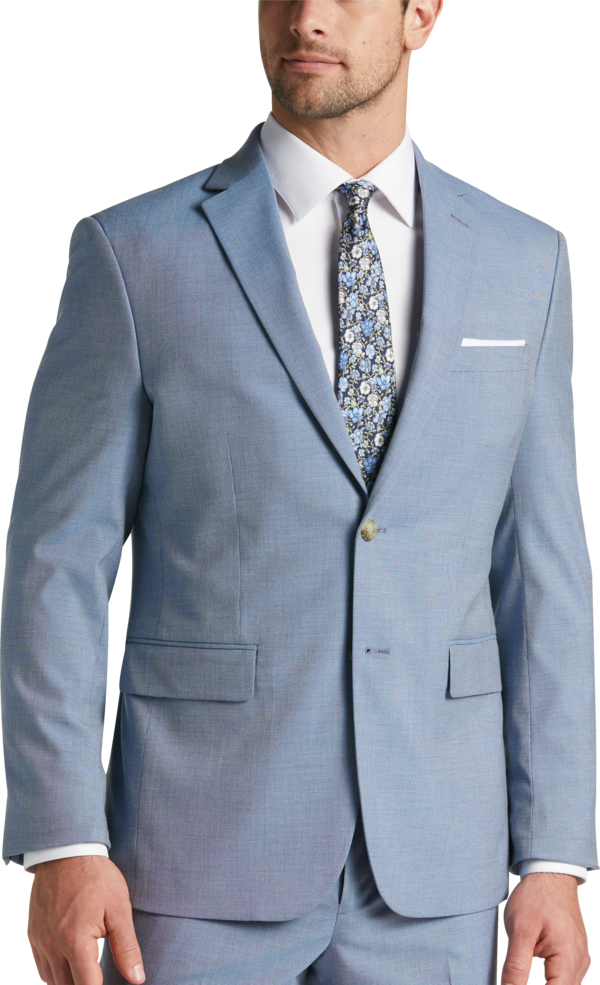 Pronto Uomo Men's Modern Fit Suit Separates Jacket Blue Tic - Size: 38 Regular - Only Available at Men's Wearhouse - Blue - male