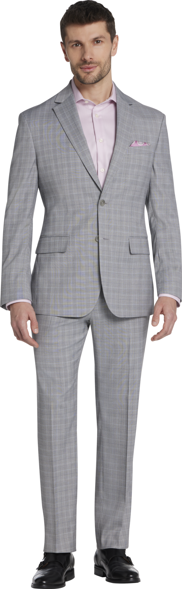 Pronto Uomo Men's Modern Fit Plaid Suit Separates Jacket Gray Plaid - Size: 36 Regular - Only Available at Men's Wearhouse - Gray - male