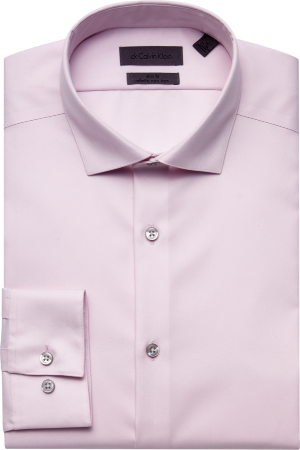 Calvin Klein Men's Infinite Slim Fit Dress Shirt Petal - Size: 14 1/2 32/33 - Petal - male