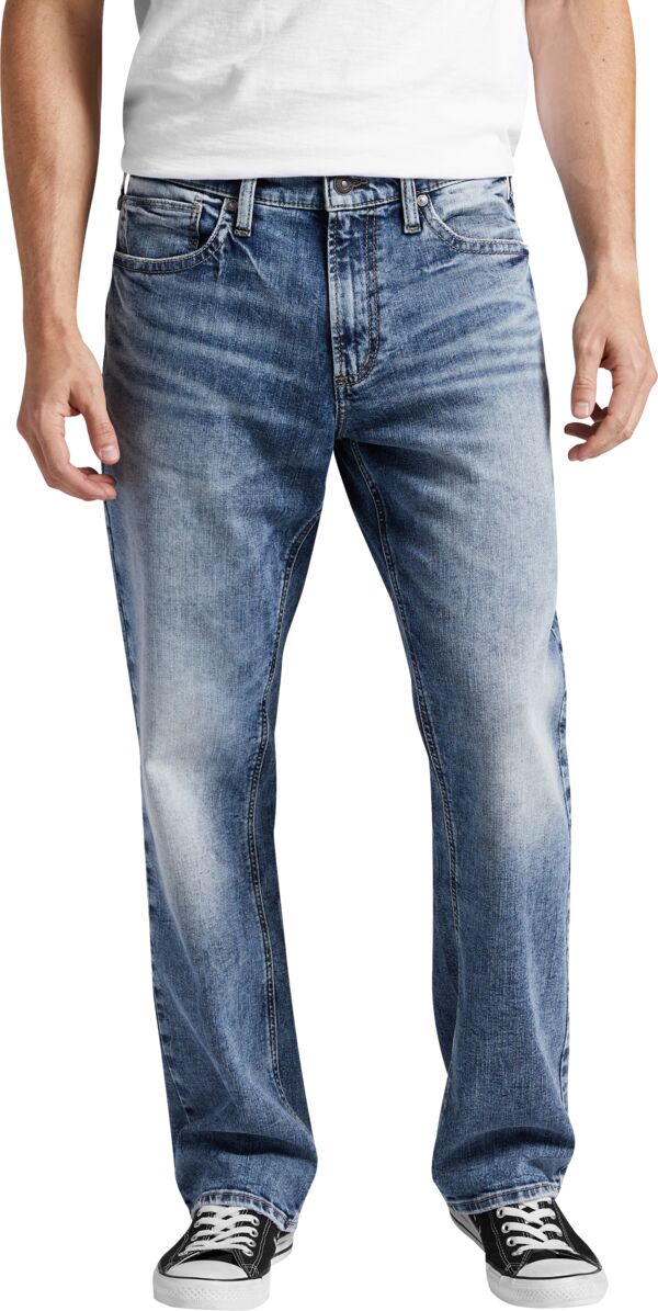 Silver Jeans Men's Grayson Classic Fit Straight Jeans Medium Wash - Size: 34W x 34L - Medium Wash - male