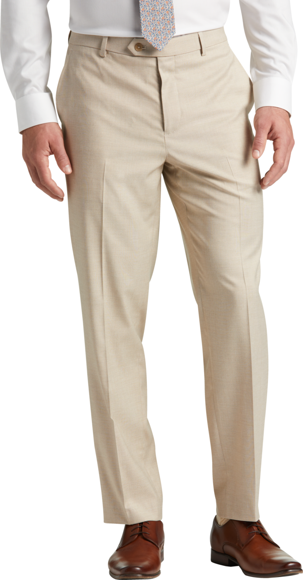 Pronto Uomo Men's Modern Fit Suit Separates Dress Pants Tan Sharkskin - Size: 40W x 30L - Only Available at Men's Wearhouse - Tan - male