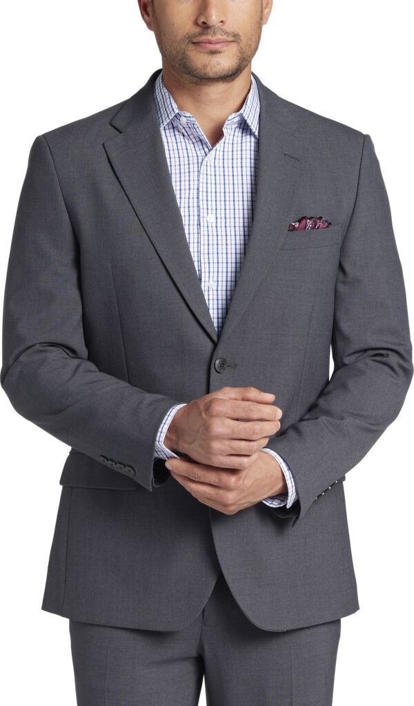 Nautica Men's Modern Fit Suit Charcoal Gray - Size: 38 Short - Gray - male