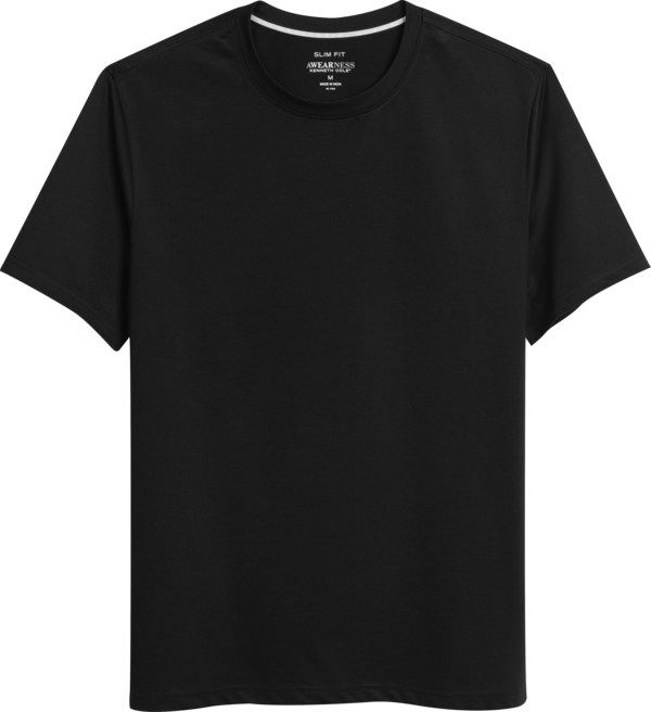 Awearness Kenneth Cole Big & Tall Men's Slim Fit Performance Tech Crewneck T-Shirt Black - Size: 4X - Black - male