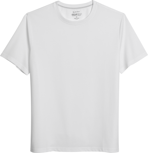 Awearness Kenneth Cole Big & Tall Men's Slim Fit Performance Tech Crewneck T-Shirt White - Size: 4X - White - male