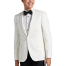 Egara Men's Slim Fit Shawl Lapel Dinner Jacket White - Size: 40 Long - White - male