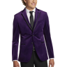 Egara Men's Slim Fit Velvet Dinner Jacket Purple Velvet - Size: 38 Long - Purple Velvet - male