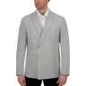 Report Collection Men's Modern Fit Double Breasted Tic Sport Jacket Gray Tic - Size: 40 Long - Gray Tic - male