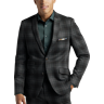 Paisley &Amp; Gray Paisley & Gray Men's Slim Fit Peak Lapel Suit Separates Jacket Char Pine Plaid - Size: 36 Regular - Char Pine Plaid - male
