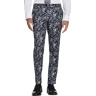 Egara Skinny Fit Floral Men's Suit Separates Pants Black Floral - Size: 38W x 34L - Black - male