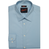 Egara Men's Skinny Fit Point Collar Dress Shirt Lt Blue Solid - Size: 16 34/35 - Lt Blue Solid - male