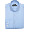 Pronto Uomo Big & Tall Men's Classic Fit Herringbone Stripe Spread Collar Dress Shirt Blue Stripe - Size: 18 32/33 - Only Available at Men's Wearhouse - Blue - male