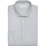 Calvin Klein Men's Infinite Wrinkle Free Slim Fit Stretch Collar Grid Dress Shirt Gray Stripe - Size: 17 34/35 - Gray Stripe - male