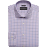 Wilke-Rodriguez Men's Modern Fit Spread Collar Check Dress Shirt Lavender Check - Size: 17 1/2 32/33 - Lavender Check - male