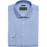 Wilke-Rodriguez Men's Modern Fit Spread Collar Mini Houndstooth Dress Shirt Light Blue Check - Size: 15 32/33 - Light Blue Check - male