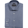 Wilke-Rodriguez Men's Slim Fit Spread Collar Mini Houndstooth Dress Shirt Navy Fancy - Size: 16 1/2 34/35 - Navy Fancy - male