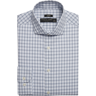 Pronto Uomo Big & Tall Men's Modern Fit Spread Collar Triple Check Dress Shirt Blue Check - Size: 19 34/35 - Only Available at Men's Wearhouse - Blue - male