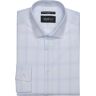 Awearness Kenneth Cole Men's Slim Fit Ultra Performance Stretch Fine Plaid Dress Shirt Blue Check - Size: 17 32/33 - Blue - male