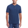 Weatherproof Vintage Big & Tall Men's Classic Fit Sueded Jersey Henley Tee Navy - Size: XXL - Navy - male