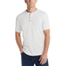 Weatherproof Vintage Men's Classic Fit Sueded Jersey Henley Tee Light Grey - Size: Small - Light Grey - male