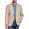 Johnston &Amp; Murphy Johnston & Murphy Men's Modern Fit Washed Cotton Blazer Grey - Size: XL - Grey - male