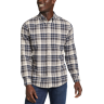 Eddie Bauer Men's Classic Fit Plaid Flannel Sport Shirt Med Grey - Size: Medium - Med Grey - male