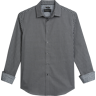 Pronto Uomo Big & Tall Men's Modern Fit Skyscraper Square Windows Sport Shirt Black - Size: LT - Only Available at Men's Wearhouse - Black - male