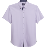 Con.Struct Men's Slim Fit Broken Dot Mini Stripe Sport Shirt Lavender - Size: Large - Lavender - male